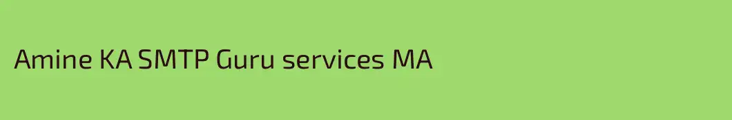 Amine KA SMTP Guru services MA